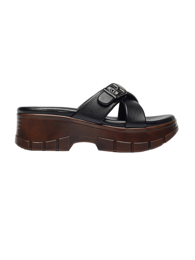 Lila Black Flatform Heels
