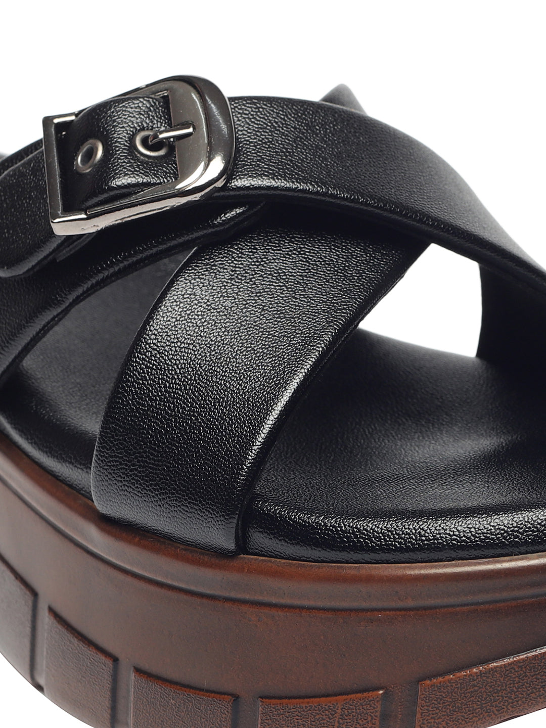 Lila Black Flatform Heels