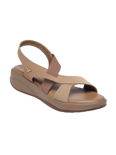 Juvia Beige Wedge Heels