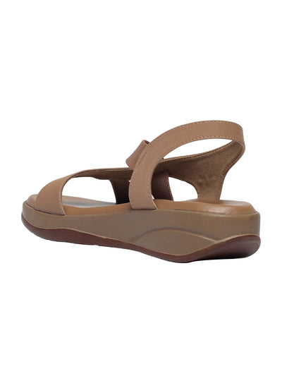 Juvia Beige Wedge Heels