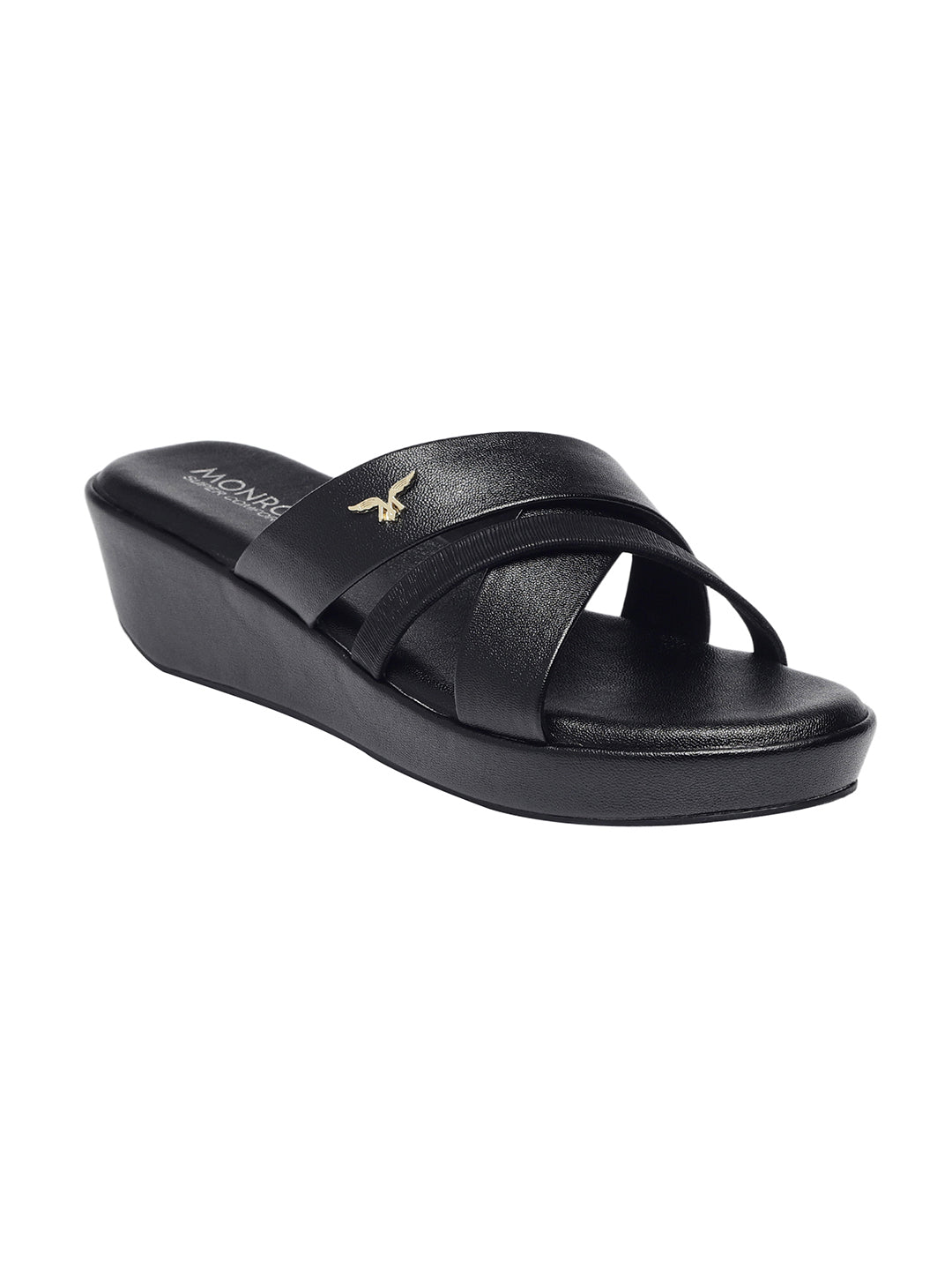 Cleo Black Wedge Heels