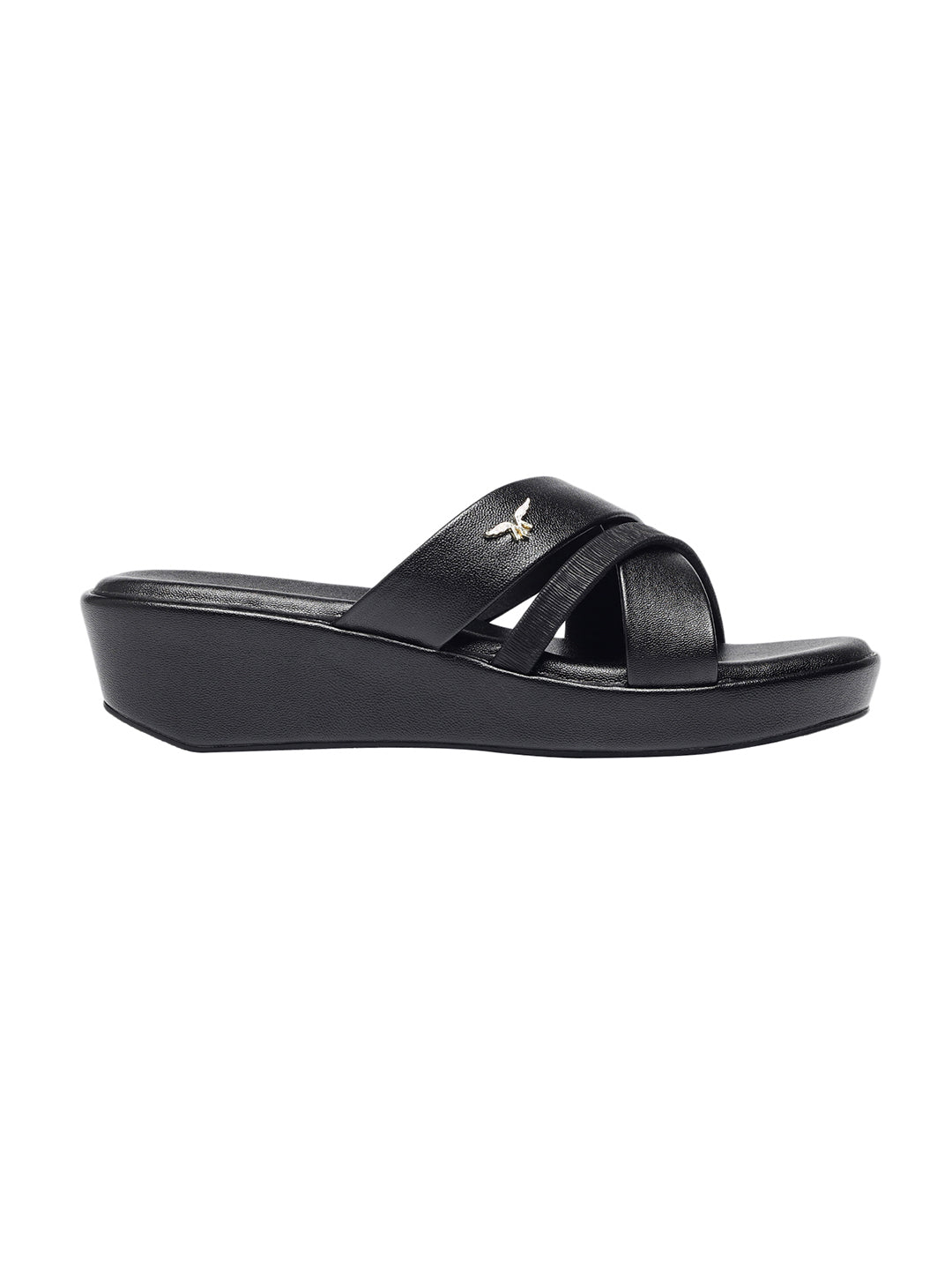 Cleo Black Wedge Heels