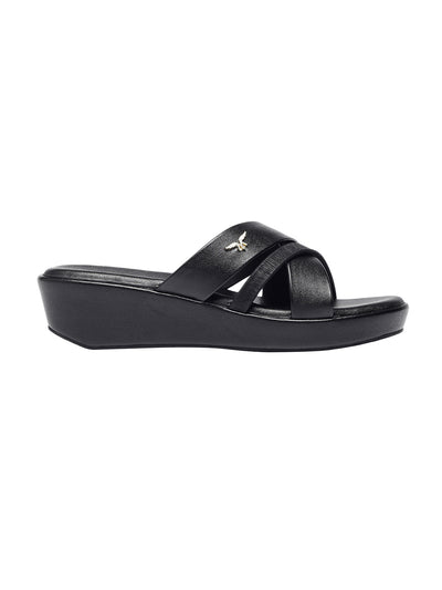 Cleo Black Wedge Heels