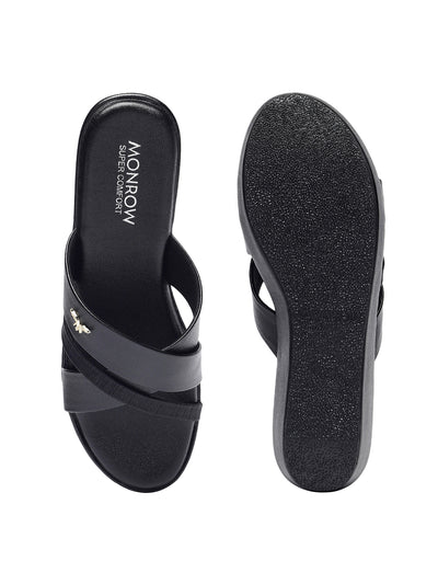 Cleo Black Wedge Heels