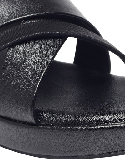 Cleo Black Wedge Heels