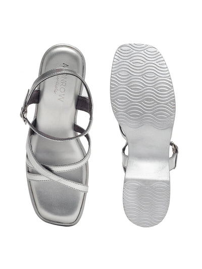 Zina Silver Wedge Heels