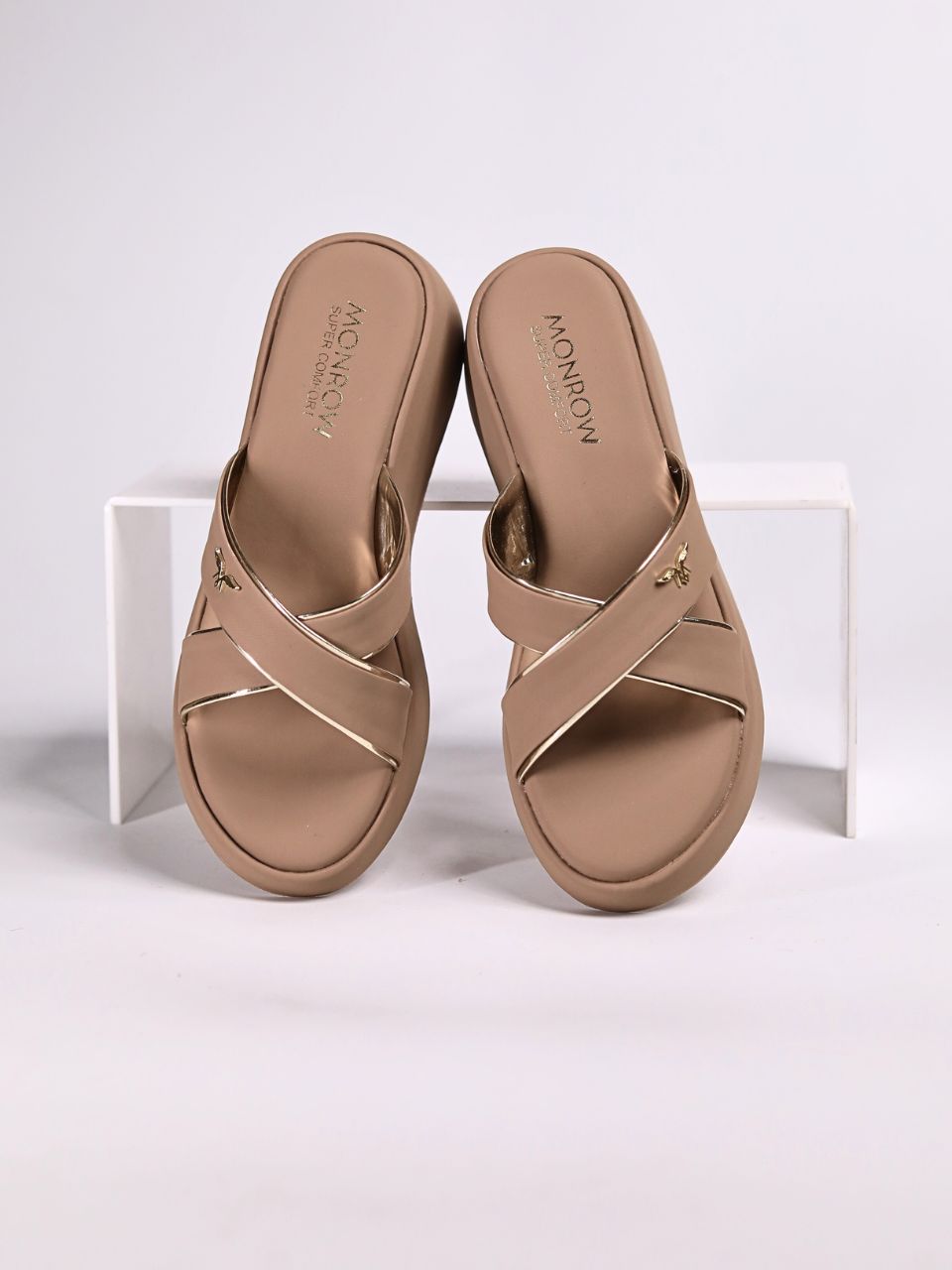 Anne Beige Wedge Heels