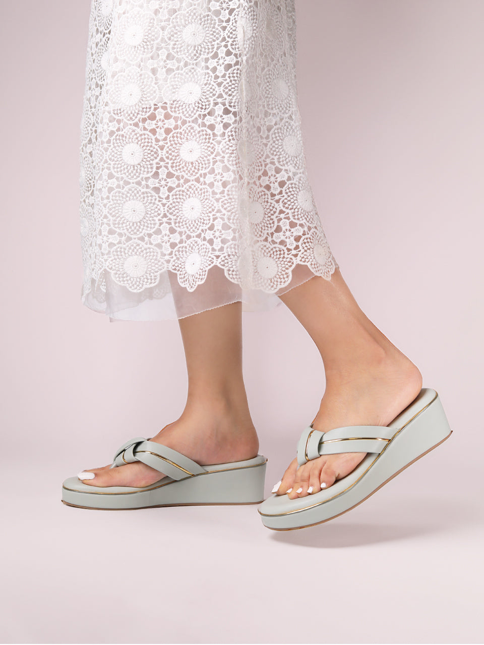 Aven Mint Wedge Heels