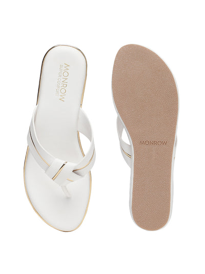 Aven White Wedge Heels
