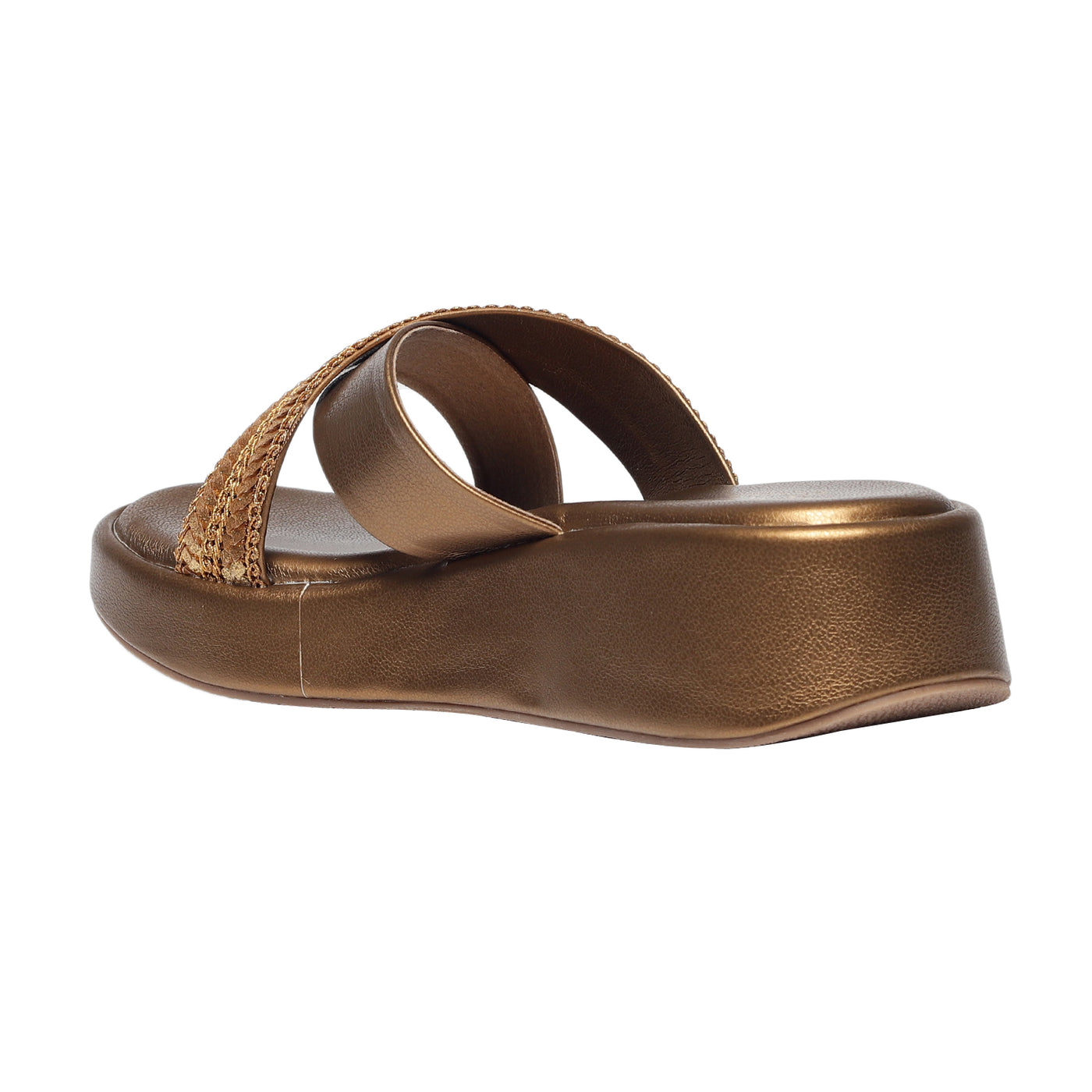 Zyra Bronze Wedge Heels