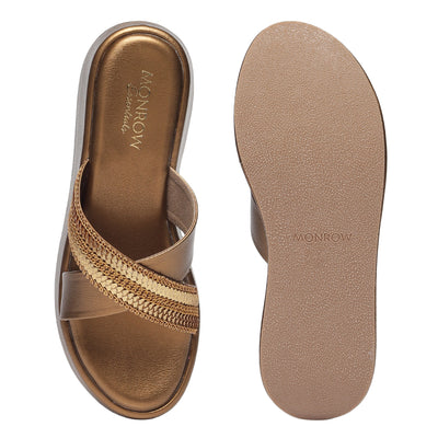 Zyra Bronze Wedge Heels