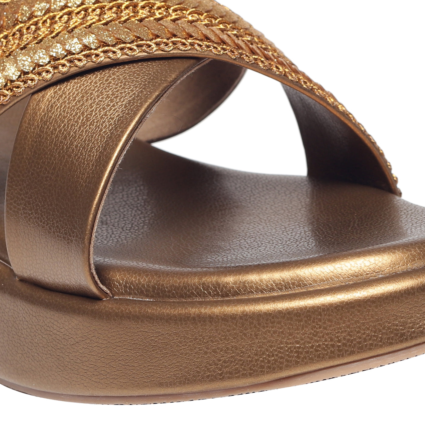 Zyra Bronze Wedge Heels