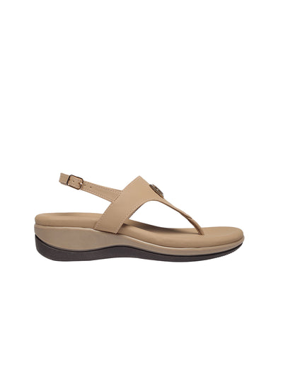 Niva Beige Wedge Heels