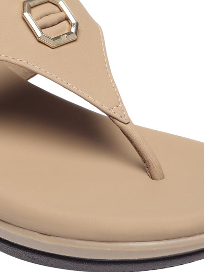 Niva Beige Wedge Heels