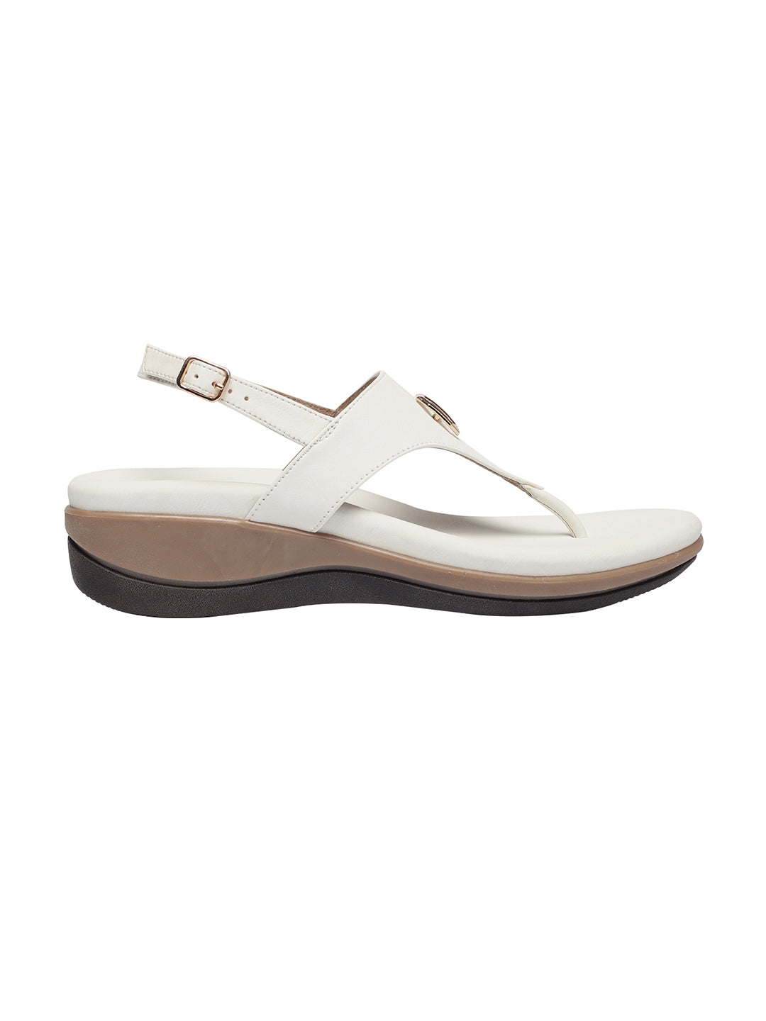 Niva White Wedge Heels