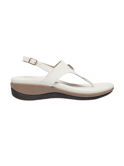 Niva White Wedge Heels