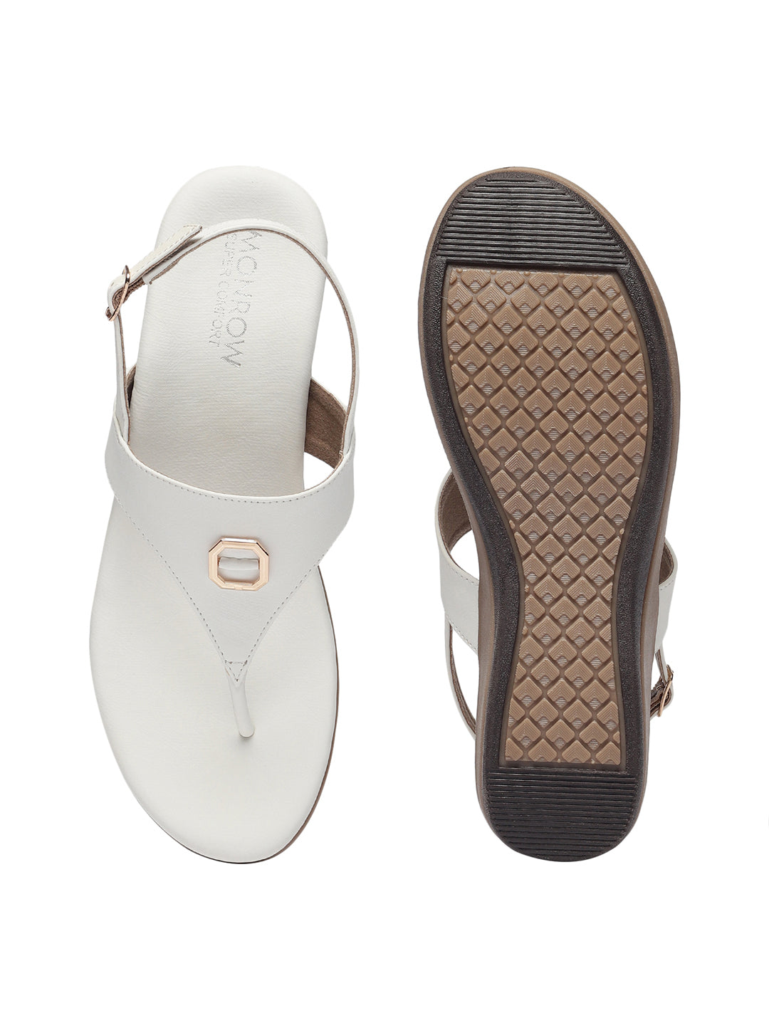 Niva White Wedge Heels