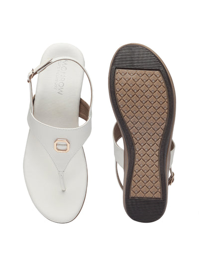 Niva White Wedge Heels