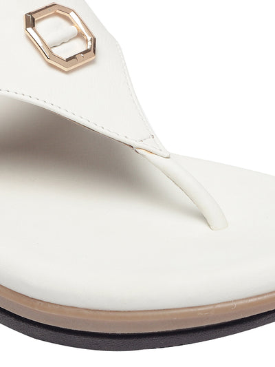 Niva White Wedge Heels