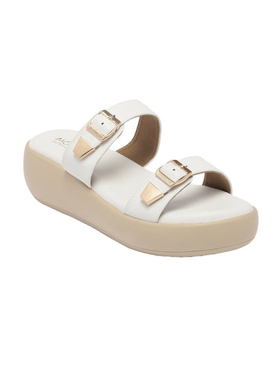 Zinnia White Wedge Heels