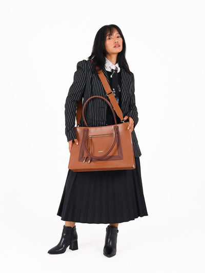 Dua Tan Laptop Bag With Pouch Bag