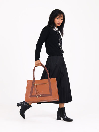 Dua Tan Laptop Bag With Pouch Bag