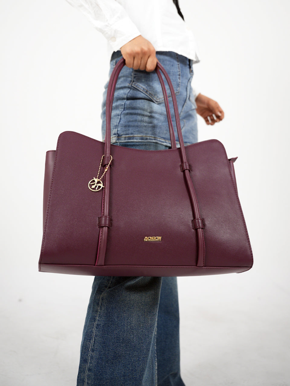 Noa Maroon Tote Bag