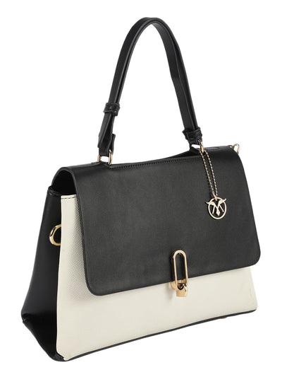 Biluxe Black And White Satchel Bag