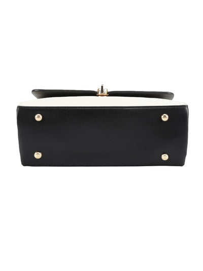 Biluxe Black And White Satchel Bag