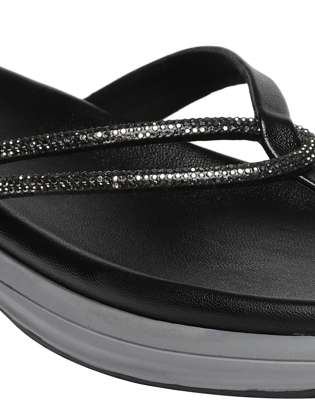 Kelly Black Flats