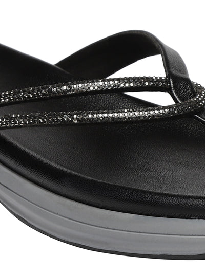 Kelly Black Flats
