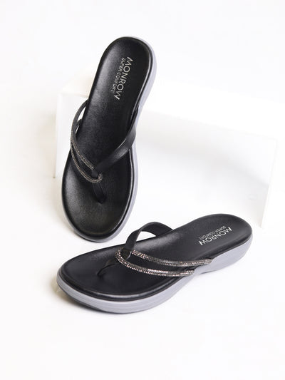 Kelly Black Flats