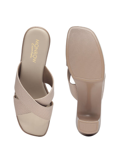 Drew Beige Platform Heels