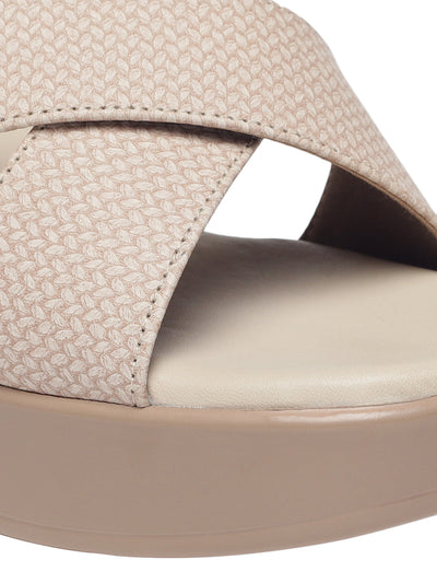 Drew Beige Platform Heels