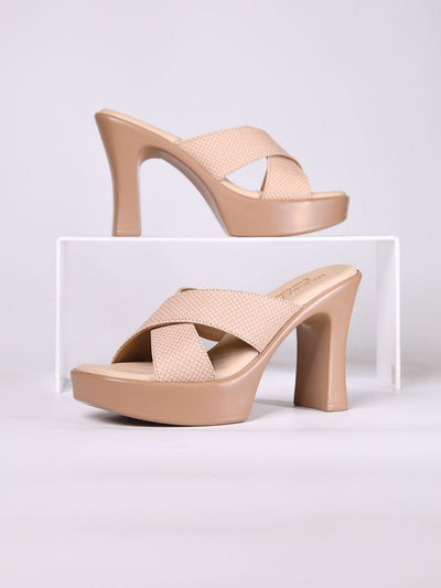 Drew Beige Platform Heels