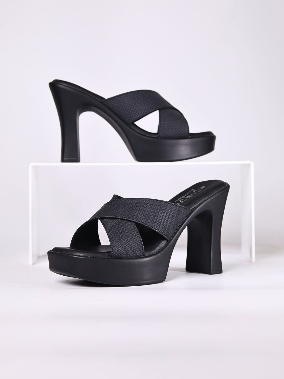 Drew Black Platform Heels