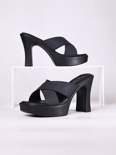 Drew Black Platform Heels