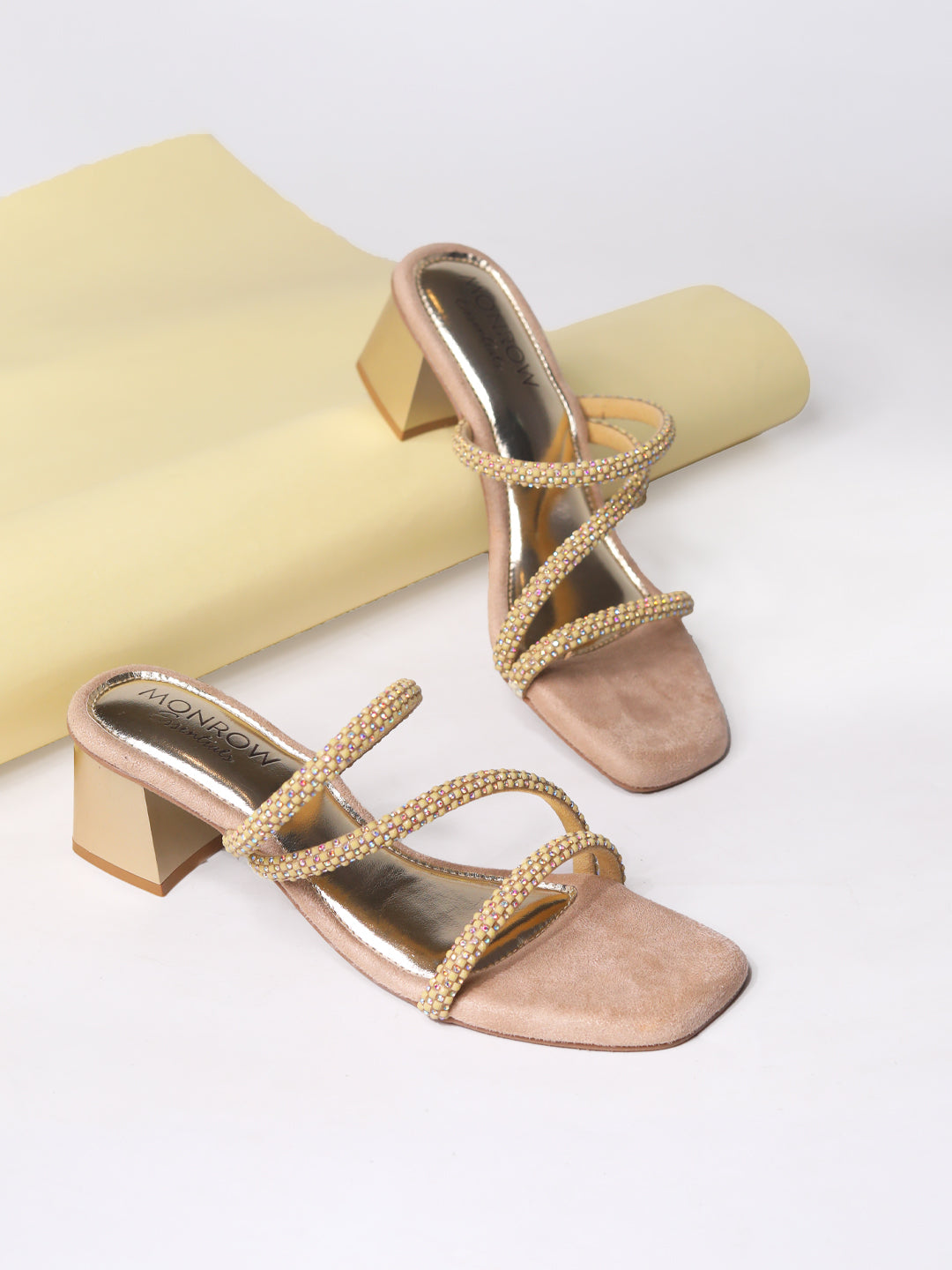 Carole Beige Block Heels