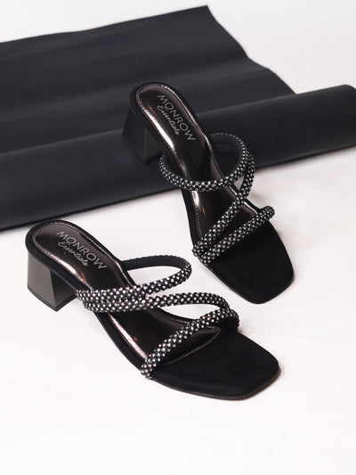 Carole Black Block Heels