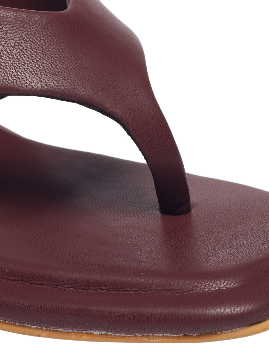 Serena Maroon Block Heels