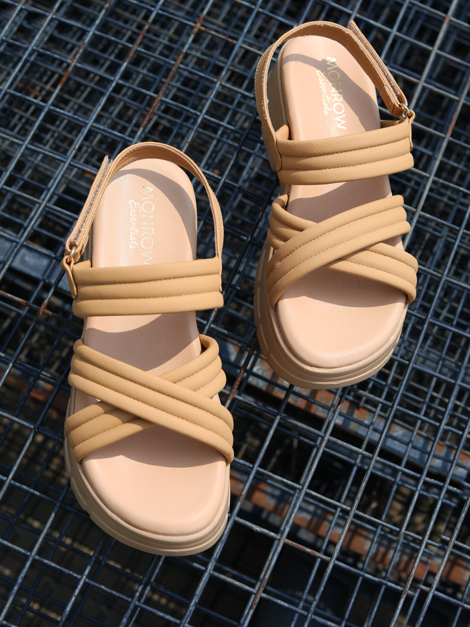 Jolie Beige Flatform Heels