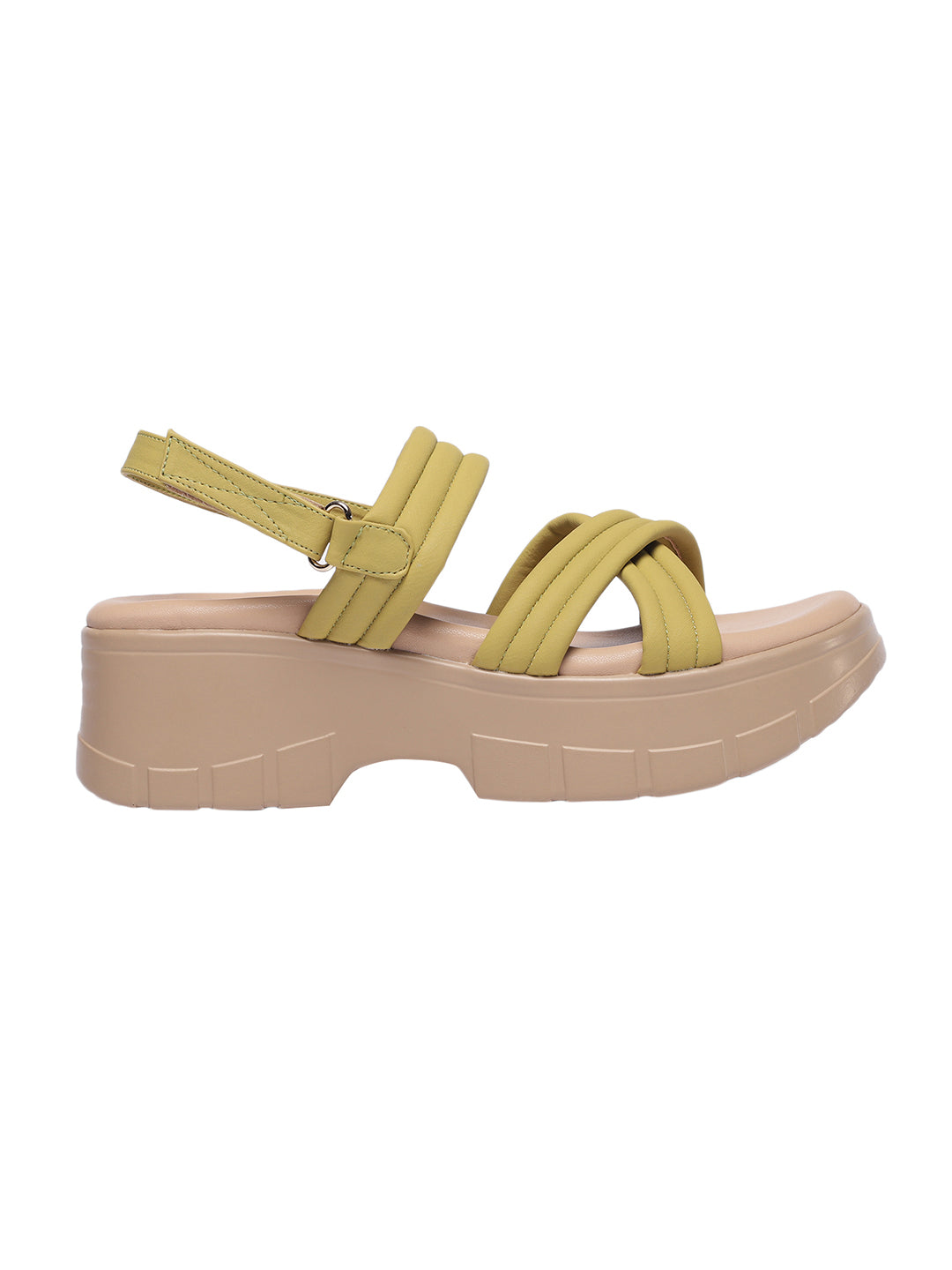 Jolie Yellow Flatform Heels