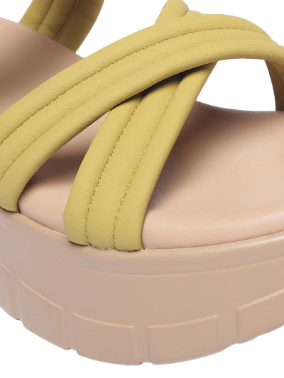 Jolie Yellow Flatform Heels