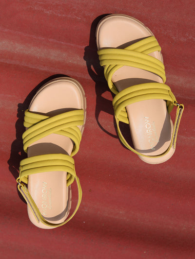 Jolie Yellow Flatform Heels