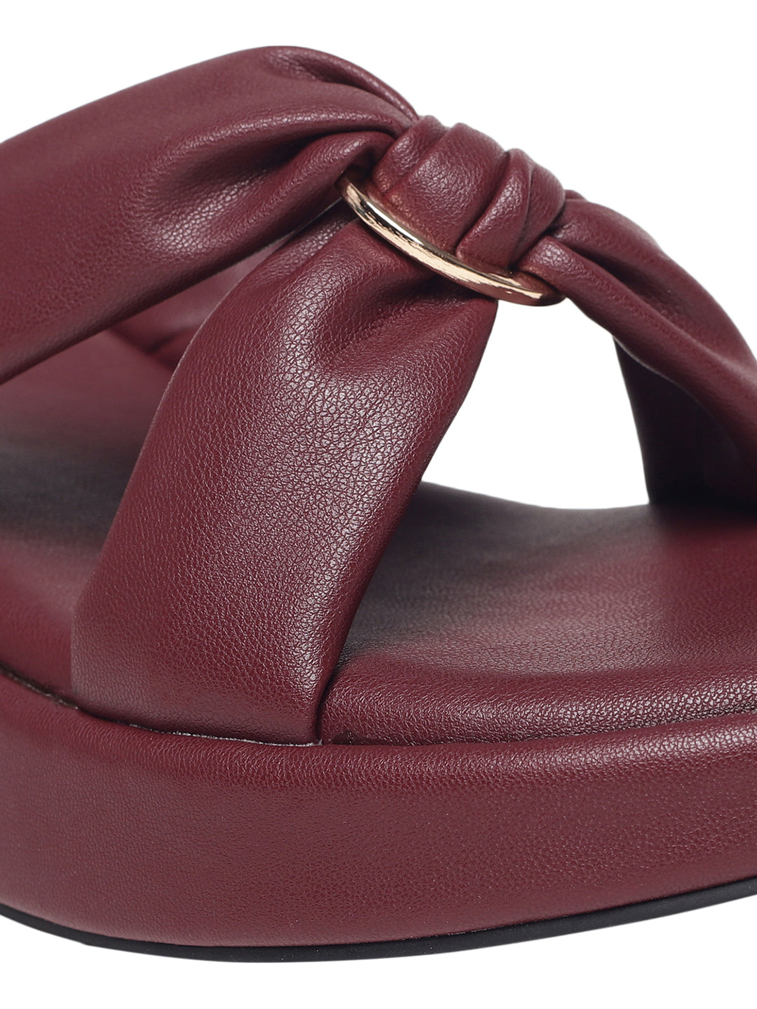 Alani Maroon Wedge Heels