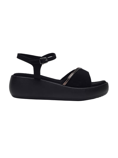 Kaylee Black Flatform Heels