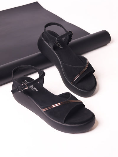 Kaylee Black Flatform Heels