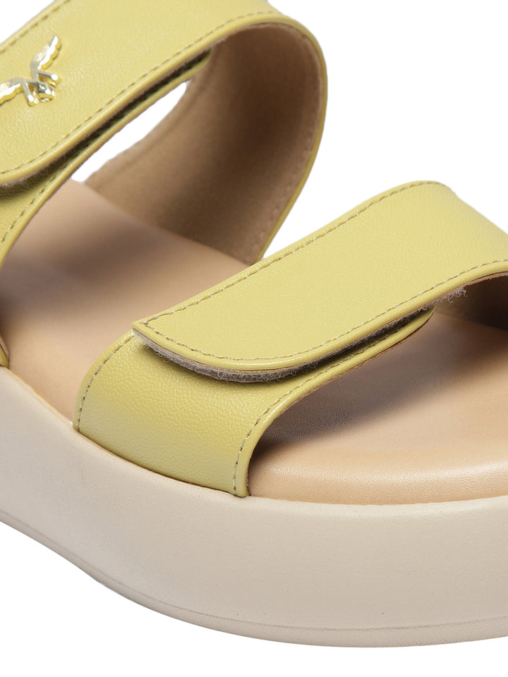 Terila Yellow 2.4 Inch Lightweight Trendy And Fancy Platform Heels
