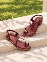 Bella Maroon Flats