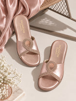 Maire Rose Gold Flats